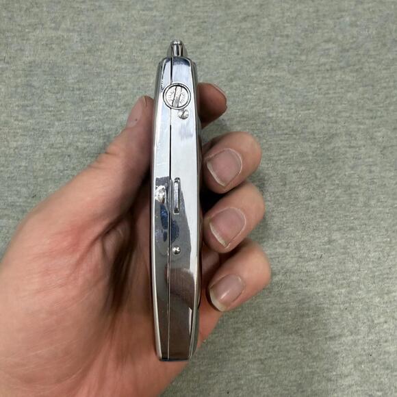 Vintage Ronson Pal Cigarette Case & Lighter Combo Black Purple Flowers Design - Picture 10 of 13